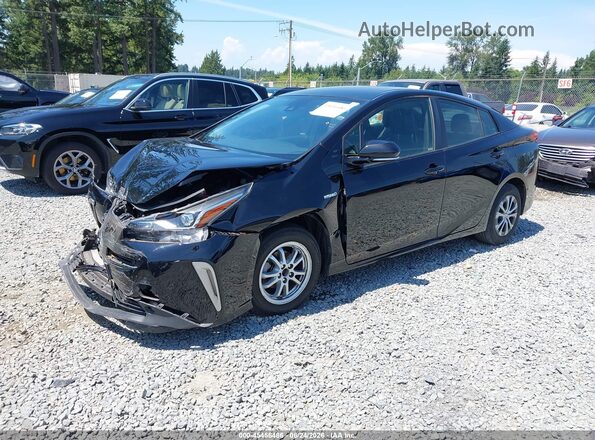 JTDL9RFU5K3001289 2019 TOYOTA PRIUS Black Առջևի ձախ երեք քառորդ տեսարան