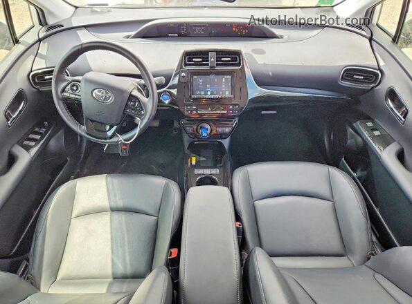 JTDL9RFU6K3008865 2019 TOYOTA PRIUS White Dashboard view