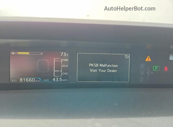 JTDL9RFU6K3008865 2019 TOYOTA PRIUS White Instrument cluster view