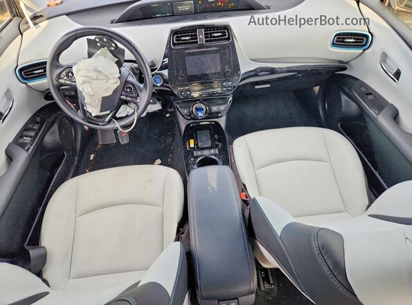 JTDL9RFU9K3012683 2019 TOYOTA PRIUS Black Widok deski rozdzielczej