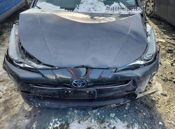 JTDL9RFU9K3012683 2019 TOYOTA PRIUS Black Widok wnętrza z tyłu