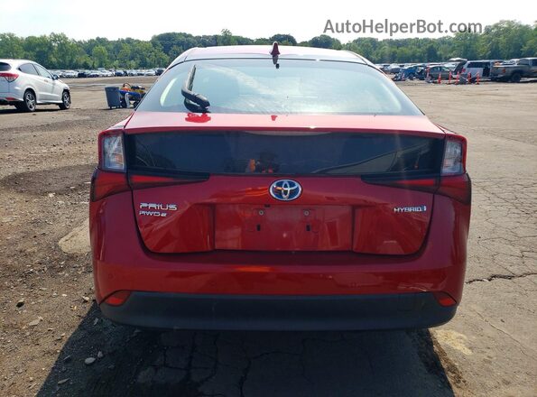 JTDL9RFU9L3013432 2020 TOYOTA PRIUS Red Rear view