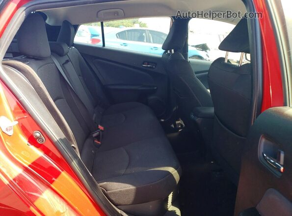 JTDL9RFU9L3013432 2020 TOYOTA PRIUS Red Rear seats view