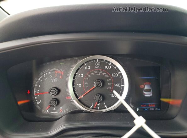 JTDP4MCE3NJ098556 2022 TOYOTA COROLLA Silver Вид щитка приладів