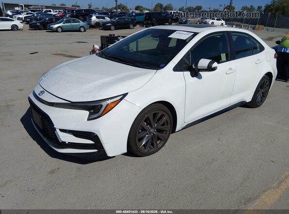JTDP4MCE7RJ105174 2024 TOYOTA COROLLA White წინა მარცხენა ხედი სამი მეოთხედიდან