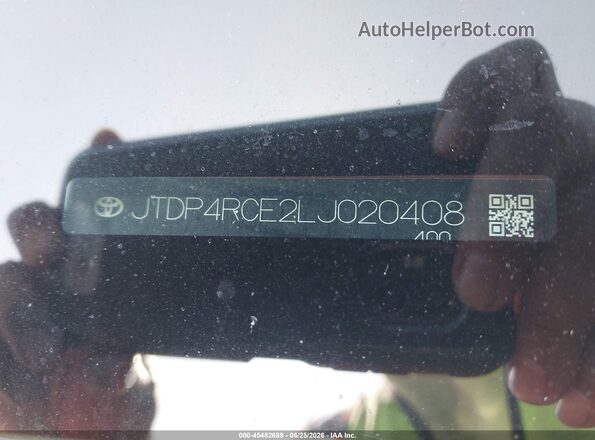 JTDP4RCE2LJ020408 2020 TOYOTA COROLLA Красный Вид подкапотного пространства