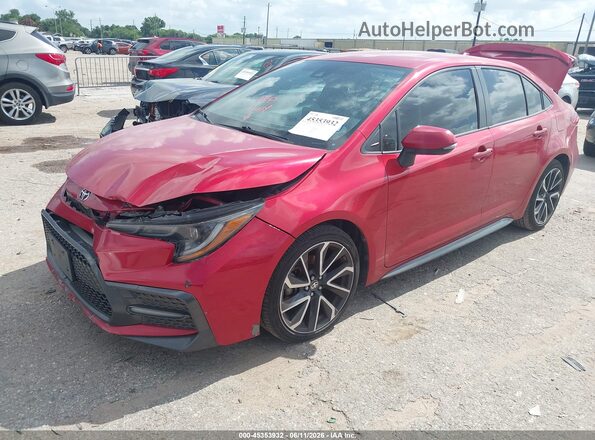 JTDS4MCE5MJ070069 2021 TOYOTA COROLLA Red Առջևի ձախ երեք քառորդ տեսարան