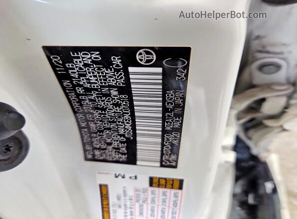 JTDS4MCE8MJ070518 2021 TOYOTA COROLLA Белый Вид подкапотного пространства