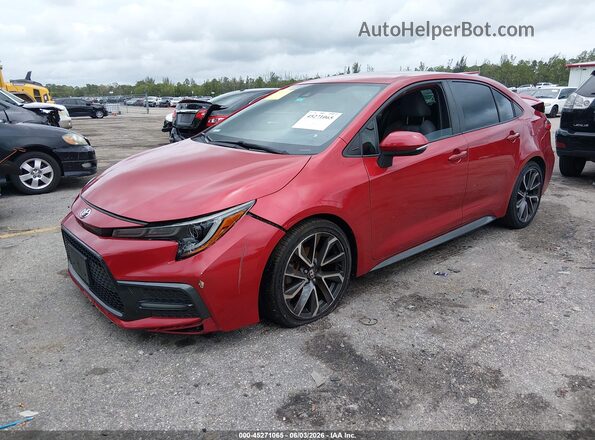 JTDS4MCE9MJ056353 2021 TOYOTA COROLLA Red Առջևի ձախ երեք քառորդ տեսարան