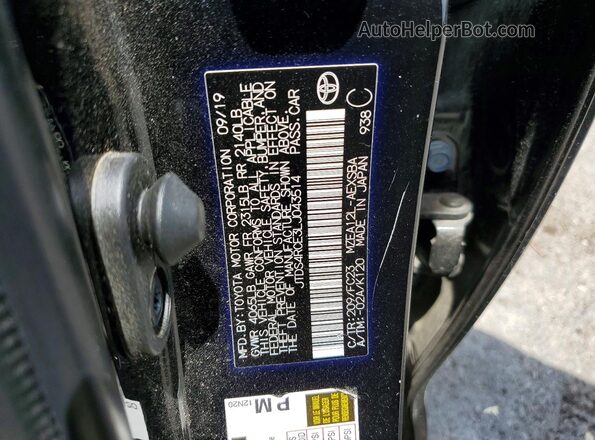 JTDS4RCE3LJ043514 2020 TOYOTA COROLLA Black Widok komory silnika