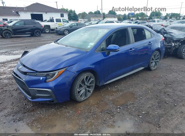 JTDS4RCE4LJ019884 2020 TOYOTA COROLLA Blue Առջևի ձախ երեք քառորդ տեսարան