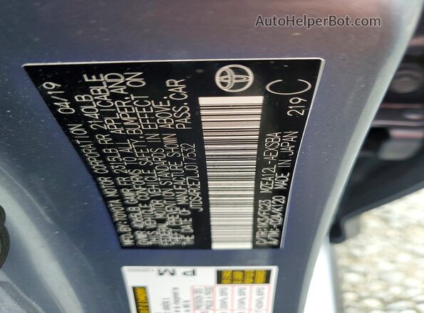 JTDS4RCE7LJ017532 2020 TOYOTA COROLLA Blue 