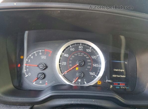 JTDS4RCE7LJ035092 2020 TOYOTA COROLLA Черный Вид щитка приборов