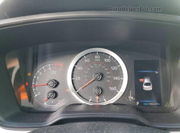 JTDS4RCE9LJ034395 2020 TOYOTA COROLLA Blue Vista del cuadro de instrumentos