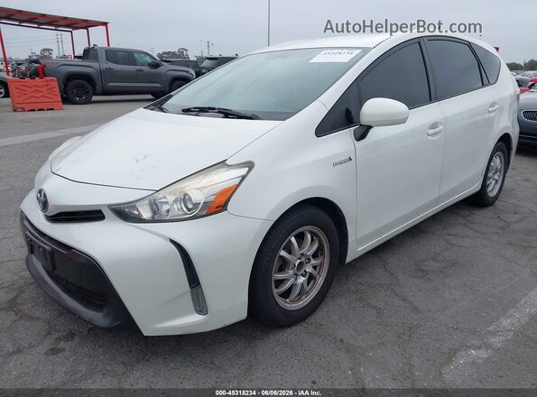 JTDZN3EU2GJ044186 2016 TOYOTA PRIUS V White წინა მარცხენა ხედი სამი მეოთხედიდან
