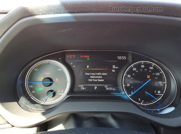 JTEAAAAH1NJ101752 2022 TOYOTA VENZA Burgundy Vista del cuadro de instrumentos