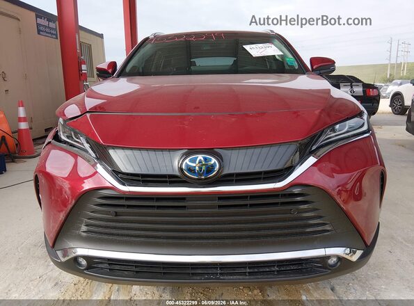 JTEAAAAH2RJ179110 2024 TOYOTA VENZA Burgundy Vista del cuadro de instrumentos