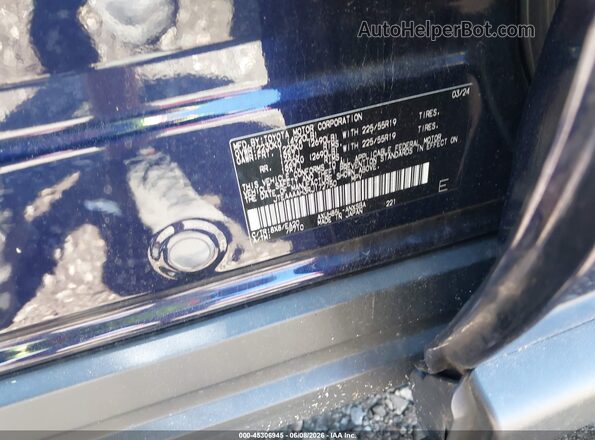 JTEAAAAH3RJ172750 2024 TOYOTA VENZA Blue Widok komory silnika