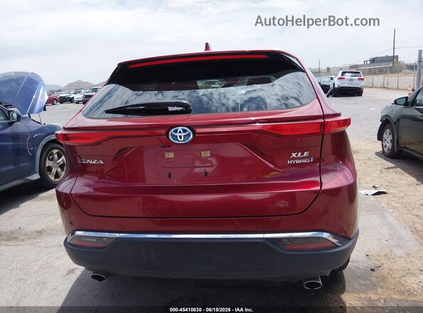JTEAAAAH5MJ067569 2021 TOYOTA VENZA Burgundy 