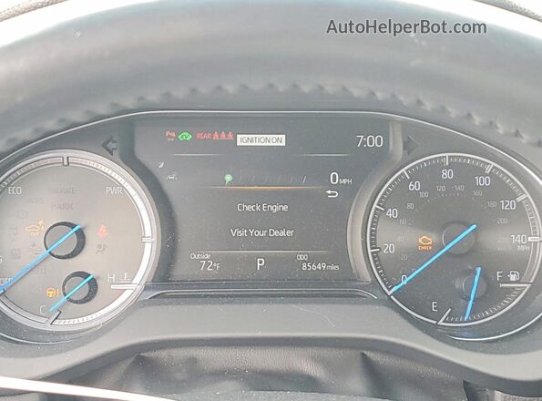 JTEAAAAH6MJ032877 2021 TOYOTA VENZA Black Widok zestawu wskaźników