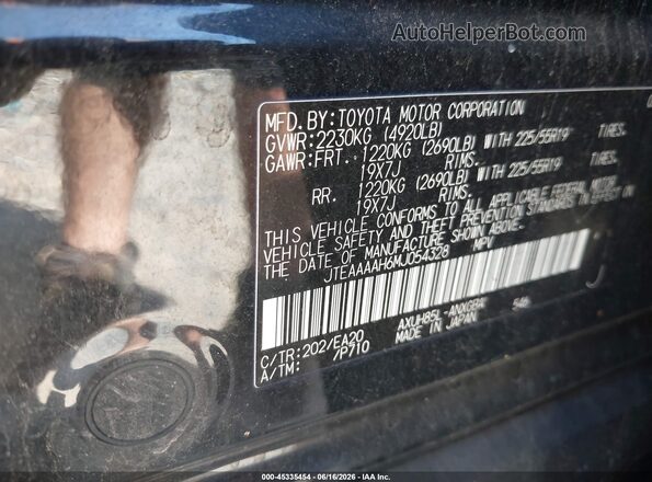 JTEAAAAH6MJ054328 2021 TOYOTA VENZA Black Շարժիչի բաժամունքի տեսք