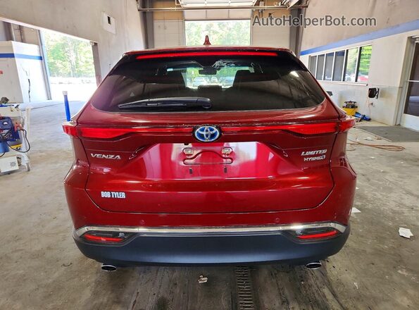 JTEAAAAH7MJ024982 2021 TOYOTA VENZA Красный Вид сзади
