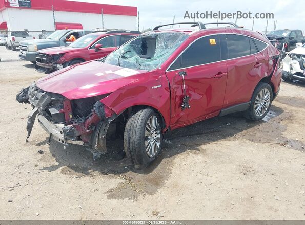 JTEAAAAHXMJ071715 2021 TOYOTA VENZA Maroon Առջևի ձախ երեք քառորդ տեսարան