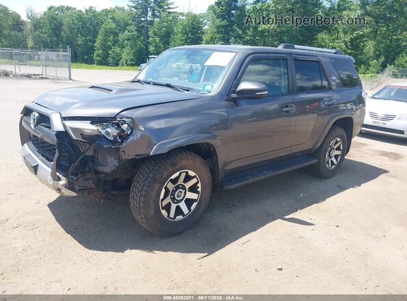 JTEBU5JR3J5527490 2018 TOYOTA 4RUNNER Gray Առջևի ձախ երեք քառորդ տեսարան