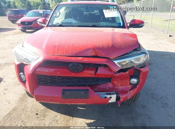 JTEBU5JR5J5524526 2018 TOYOTA 4RUNNER Красный Вид спереди