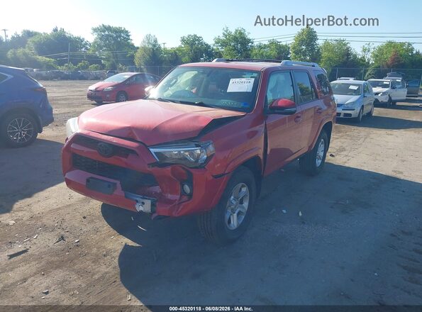JTEBU5JR5J5524526 2018 TOYOTA 4RUNNER Красный Передняя левая четверть