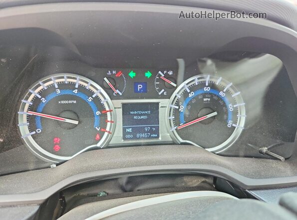 JTEBU5JR5K5632307 2019 TOYOTA 4RUNNER Red ხელსაწყოთა პანელის ხედი