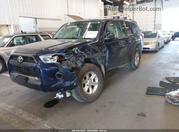 JTEBU5JR8K5688984 2019 TOYOTA 4RUNNER Синий Передняя левая четверть