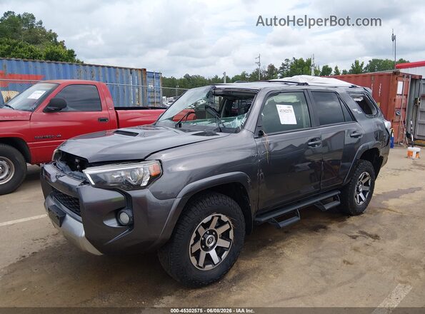 JTEBU5JRXJ5572104 2018 TOYOTA 4RUNNER Gray Դիմացի տեսք