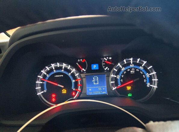 JTEBU5JRXK5713853 2019 TOYOTA 4RUNNER Серый 