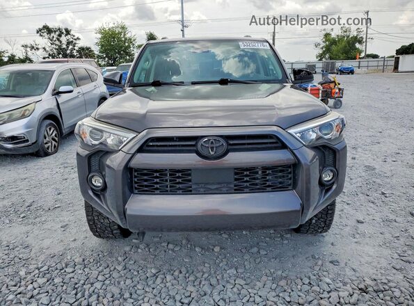 JTEEU5JR3M5233492 2021 TOYOTA 4RUNNER Gray Front view
