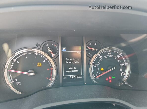 JTEKU5JRXR6230271 2024 TOYOTA 4RUNNER Белый Вид щитка приборов
