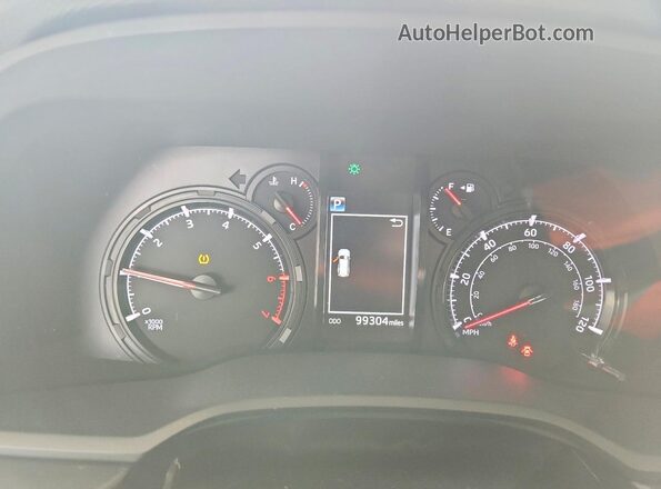 JTEMU5JR1N6064628 2022 TOYOTA 4RUNNER Red Вид щитка приладів
