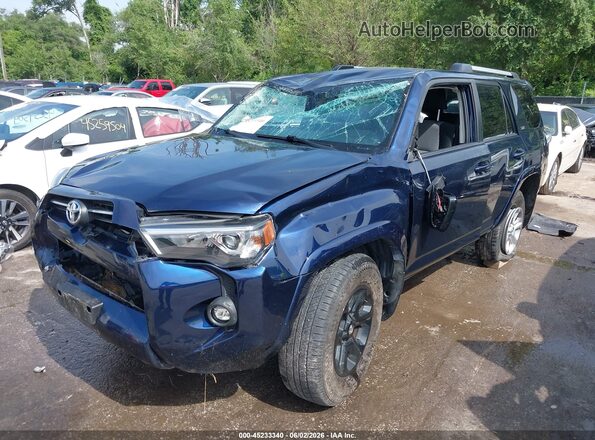 JTEMU5JR9M5942892 2021 TOYOTA 4RUNNER Blue Przód lewy