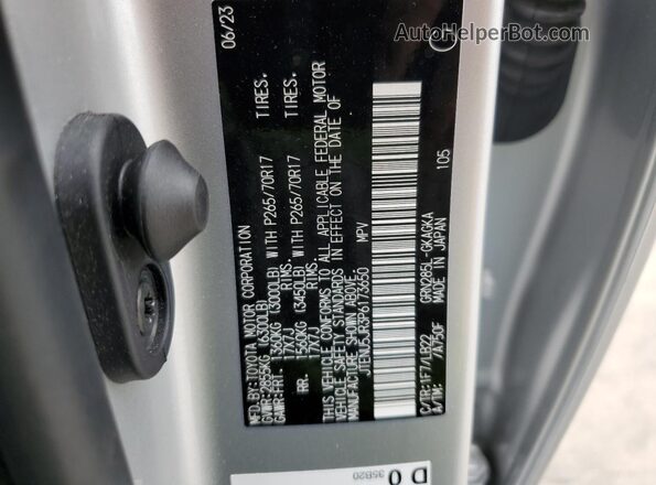 JTENU5JR3P6173650 2023 TOYOTA 4RUNNER Silver 