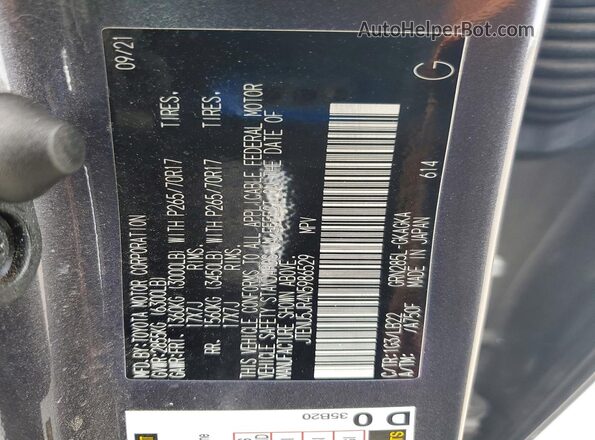 JTENU5JR4N5986529 2022 TOYOTA 4RUNNER Gray 360 interior view
