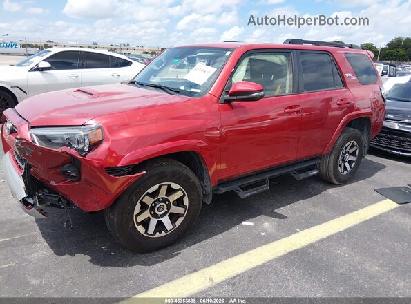 JTERU5JR1N6060634 2022 TOYOTA 4RUNNER Red წინა მარცხენა ხედი სამი მეოთხედიდან