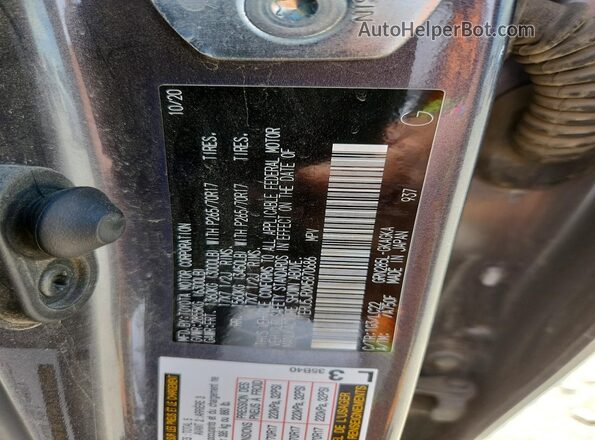 JTERU5JRXM5870686 2021 TOYOTA 4RUNNER Gray ძრავის განყოფილების ხედი