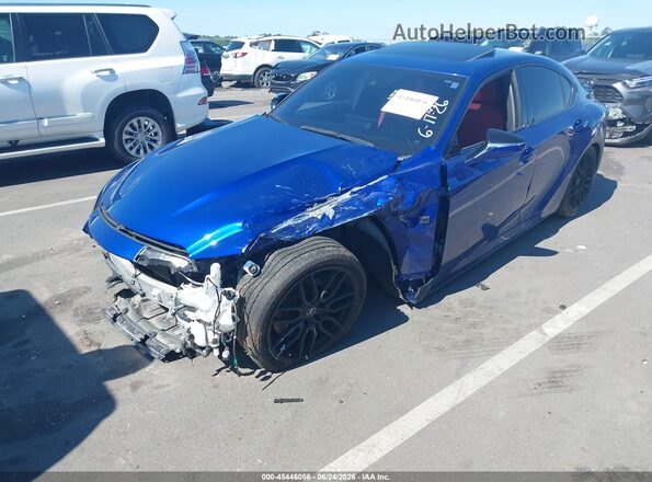 JTHAP1D22P5004063 2023 LEXUS IS 500 Blue Առջևի ձախ երեք քառորդ տեսարան