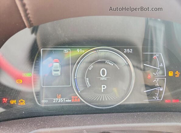 JTHB21B13K2029917 2019 LEXUS ES Gray ხელსაწყოთა პანელის ხედი