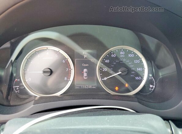 JTHBA1D21G5018980 2016 LEXUS IS White Instrument cluster view