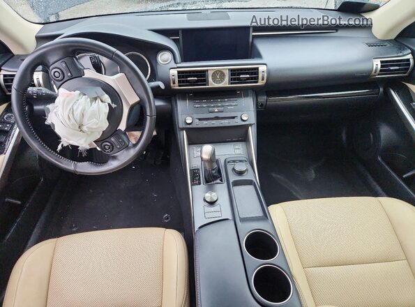 JTHBA1D22G5020396 2016 LEXUS IS Black Widok deski rozdzielczej