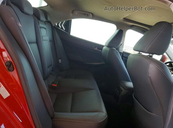 JTHBA1D23H5048631 2017 LEXUS IS Red Rear seats view