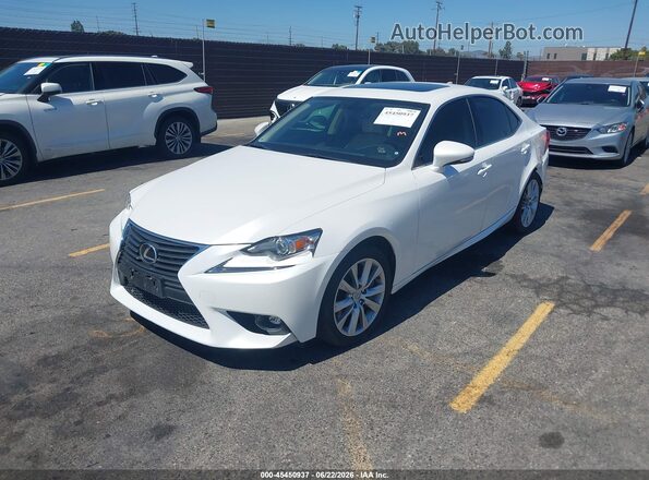 JTHBA1D27G5011404 2016 LEXUS IS 200T White წინა მარცხენა ხედი სამი მეოთხედიდან