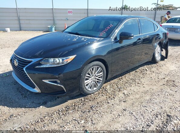 JTHBK1GG0G2213488 2016 LEXUS ES 350 Black წინა მარცხენა ხედი სამი მეოთხედიდან