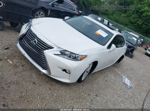 JTHBK1GG9G2225607 2016 LEXUS ES 350 White წინა მარცხენა ხედი სამი მეოთხედიდან